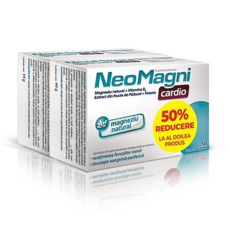 Pachet NeoMagni cardio, 50 comprimate + 50% reducere la al doilea produs, Aflofarm