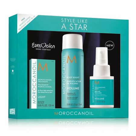 Pachet pentru par fin si mediu Volume Style Like A Star, Moroccanoil