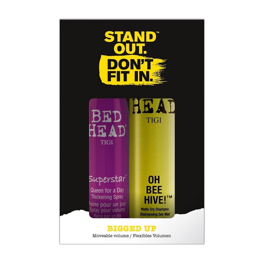 Pachet Tigi Bed Head Spray Superstar Queen for a Day, 311 ml + Șampon uscat Oh Bee Hive, 238 ml, Tigi