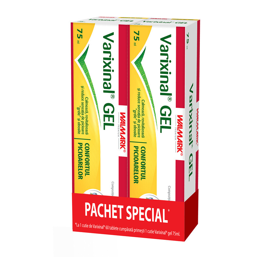 Pachet Varixinal Gel, 75 + 75 ml, Walmark (50% reducere la al doilea produs)