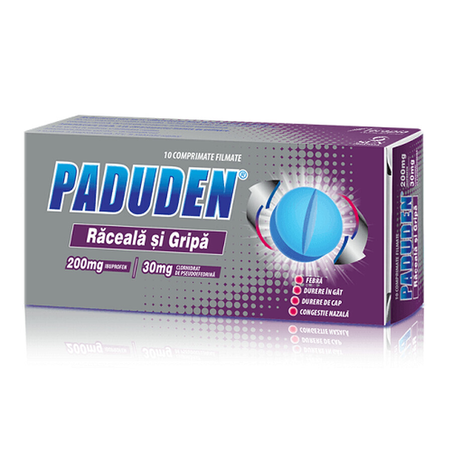 Paduden Erkältung und Grippe 200 mg/30 mg, 10 Filmtabletten, Therapie
