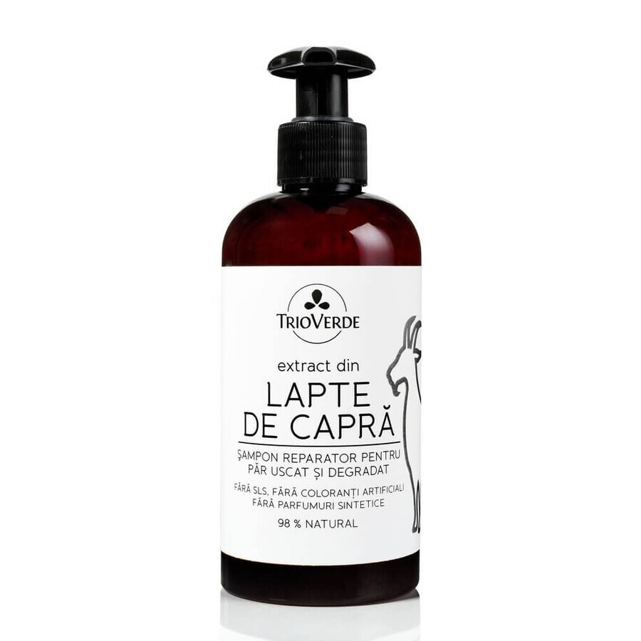 Shampoo riparatore con estratto di latte di capra, 250ml, Trio Verde