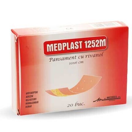 Medplast 1252 M rivanol Verband, 10x6 cm, 20 Stück, Mebra