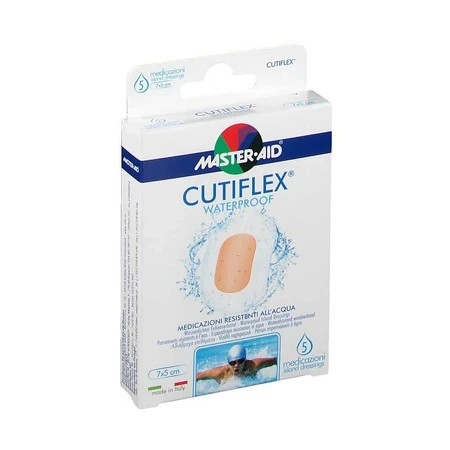 Cutiflex Master-Aid sterylny wodoodporny opatrunek, 7x5 cm, 5 sztuk, Pietrasanta Pharma: ceny i cechy