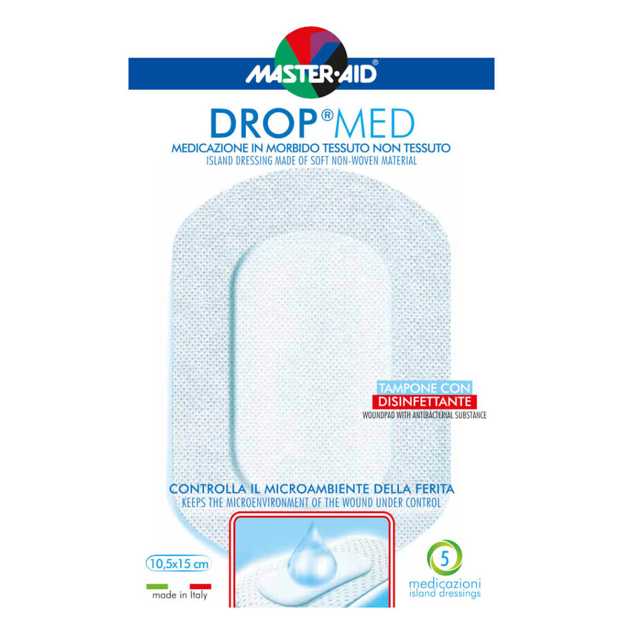 Pansament postoperator Drop Med 10,5x15 cm, 5 bucati, Pietrasanta Pharma