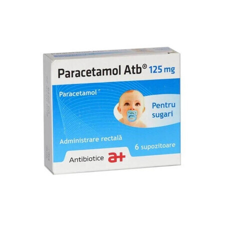 Paracetamol 125 mg, 6 Zäpfchen, Antibiotikum SA