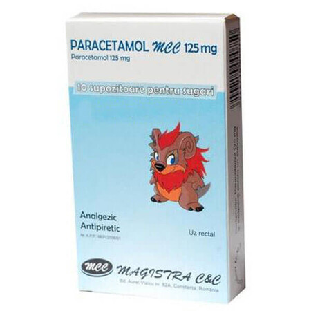 Paracetamol MCC 125 mg Zäpfchen für Kinder, 10 Stück, Magistra