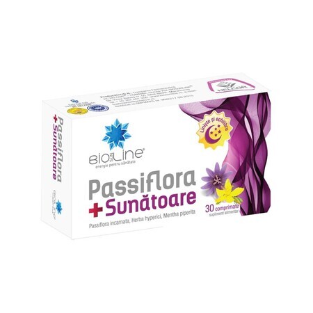 Passiflora + Sunătoare BioLine, 30 comprimate, Helcor