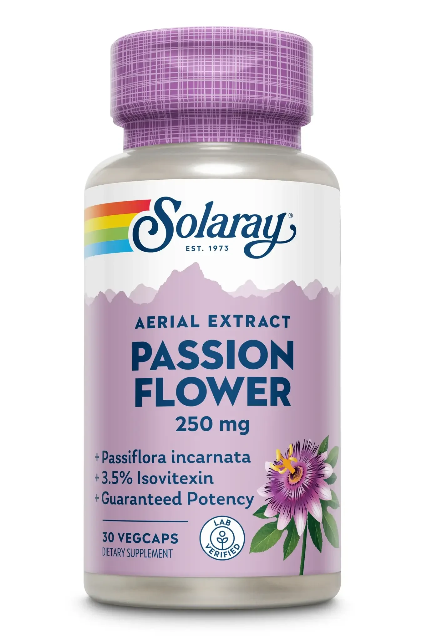 Passionsblume 250mg Solaray, 30 Kapseln, Secom