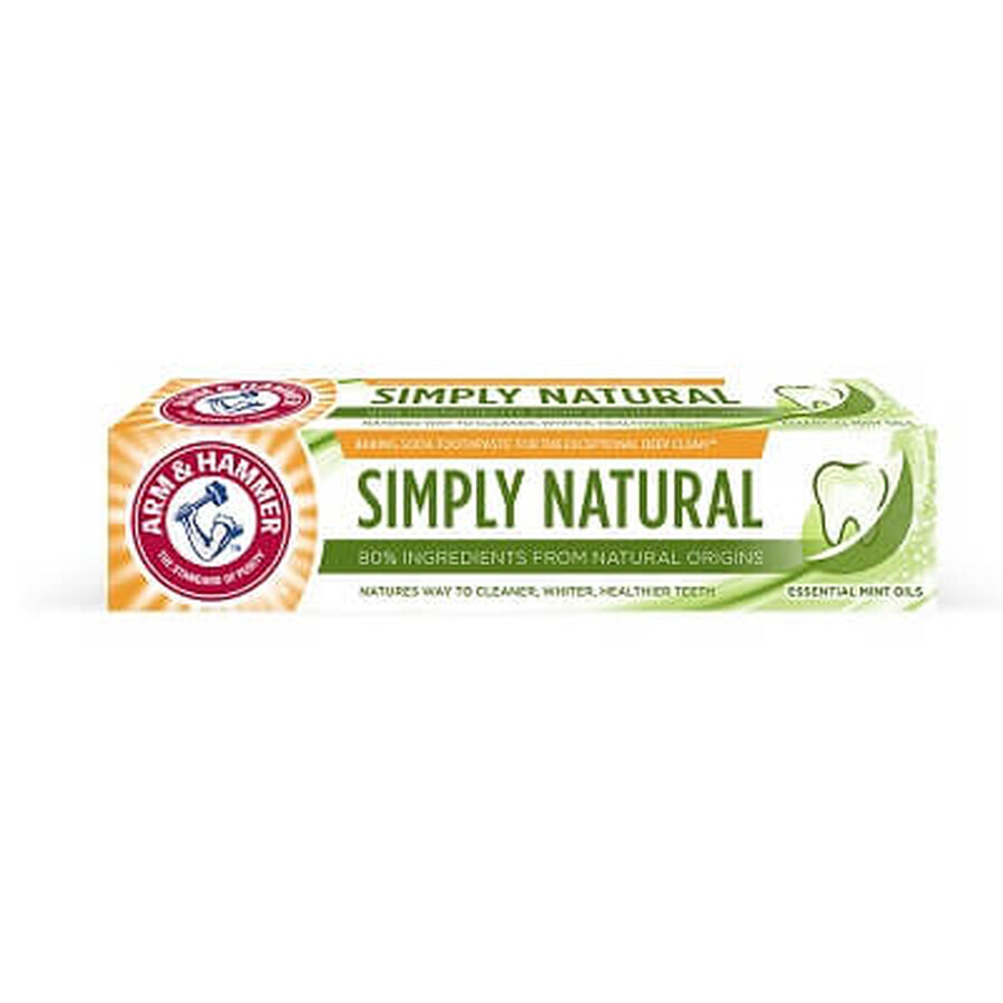 Pastă de dinți Arm & Hammer Simply Natural, 75 ml, Church & Dwight