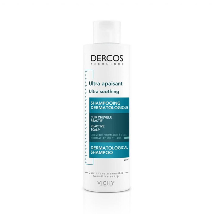 Vichy Dercos Ultra beruhigendes Shampoo für fettiges und normales Haar 200 ml