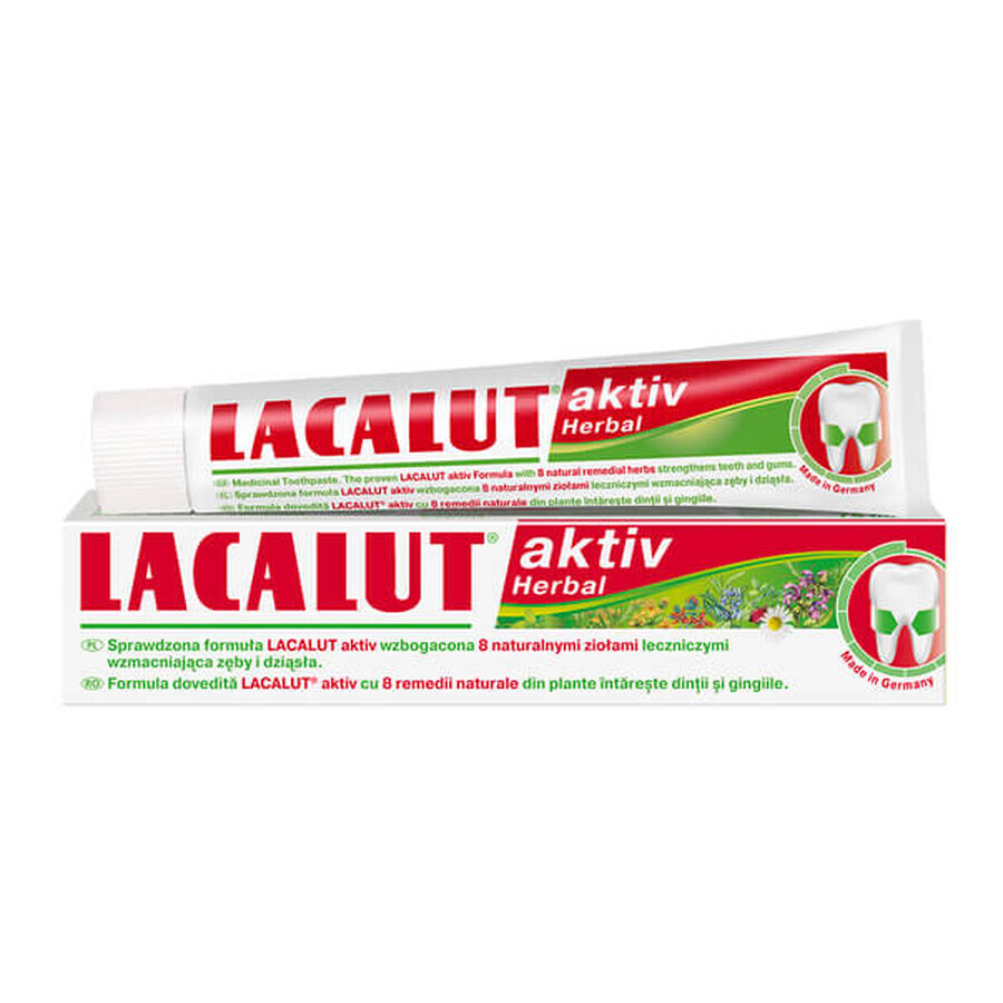 Kräuterzahnpasta Lacalut Aktiv Herbal, 75 ml, Theiss Naturwaren