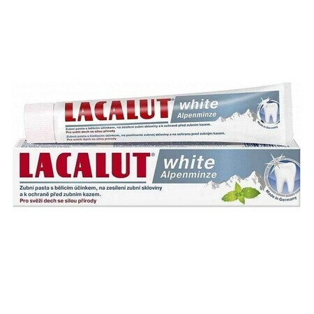 Lacalut Weiße Alpenminze medizinische Zahnpasta, 75 ml, Theiss Naturwaren