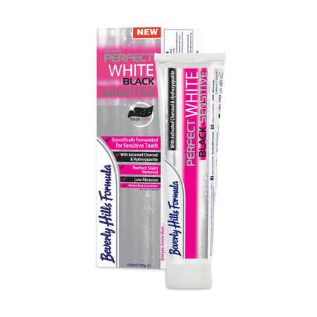Perfekte weiße schwarze Sensitiv-Zahnpasta, 100 ml, Beverly Hills Formula