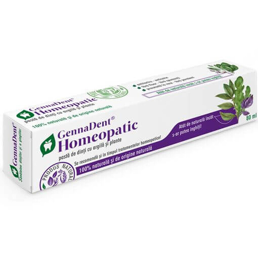 GennaDent Homöopathische Zahnpasta, 80 ml, Vivanatura