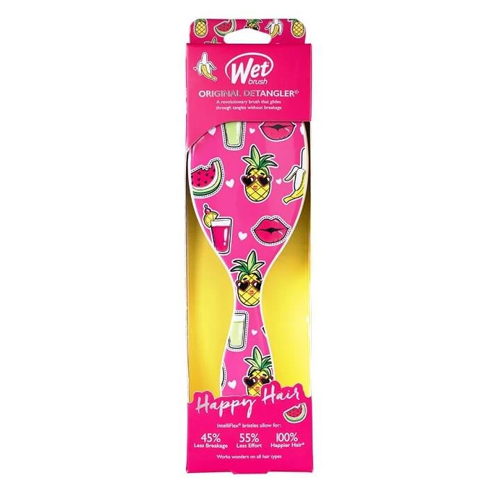 Detangler Haarbürste Happy Hair Smiley Pineapple, Nassbürste