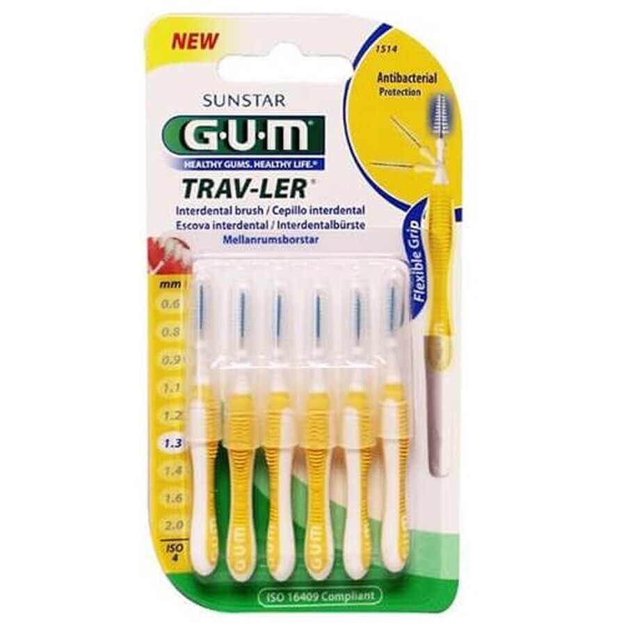 Trav-Ler Interdentalbürsten 1,3 mm, 6 Stück, Sunstar Gum