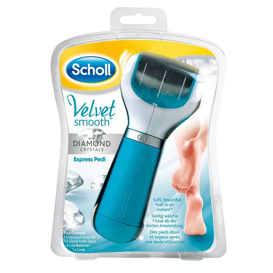 Pila electronica cu cristale de diamant pentru pielea ingrosata Velvet Smooth, Scholl