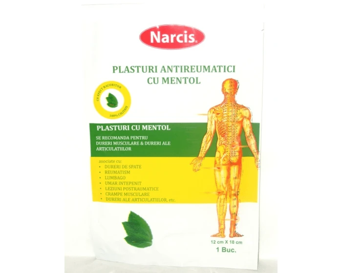 Pflaster gegen Arthritis mit Menthol, 12 x 18 cm, Narcis
