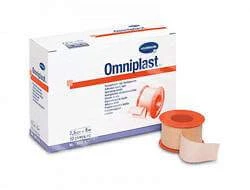 Omniplast hypoallergenes Textilpflaster auf Textilunterlage (900442), 5cm x 5m, einteilig, Hartmann
