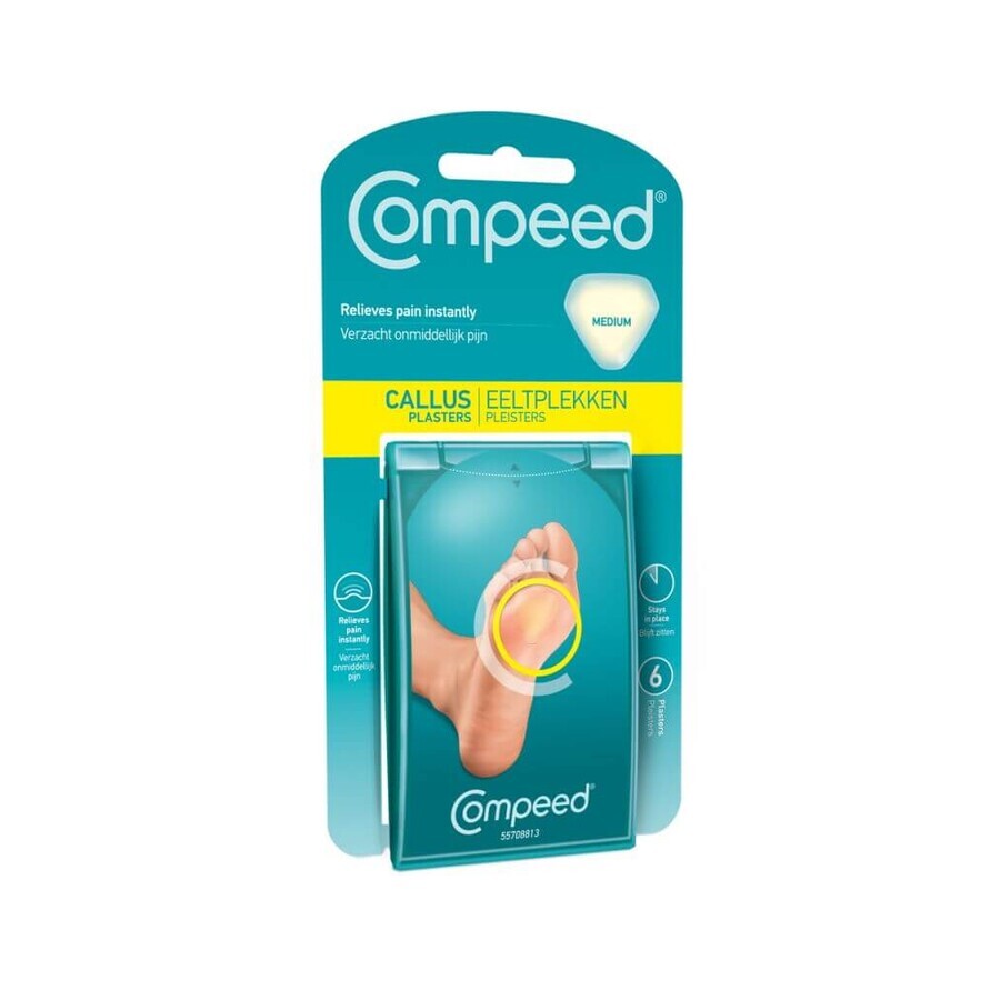 Untiefe mittel Untiefe Flecken mittel diffus begrenzt mittel, 6 Stück, Compeed