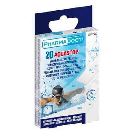 Aquastop sortierte wasserdichte Pflaster, 20 Stück, Pharmadoct