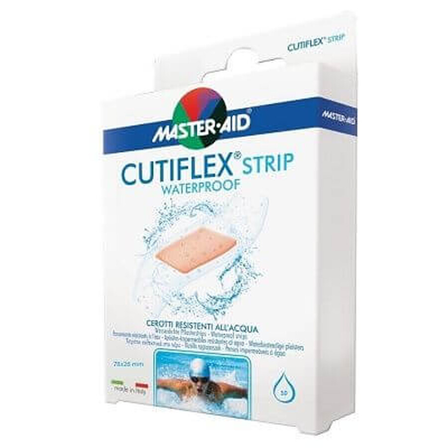 Cutiflex Strip Master-Aid wasserdichte Pflaster, 78x26 mm, 10 Stück, Pietrasanta Pharma