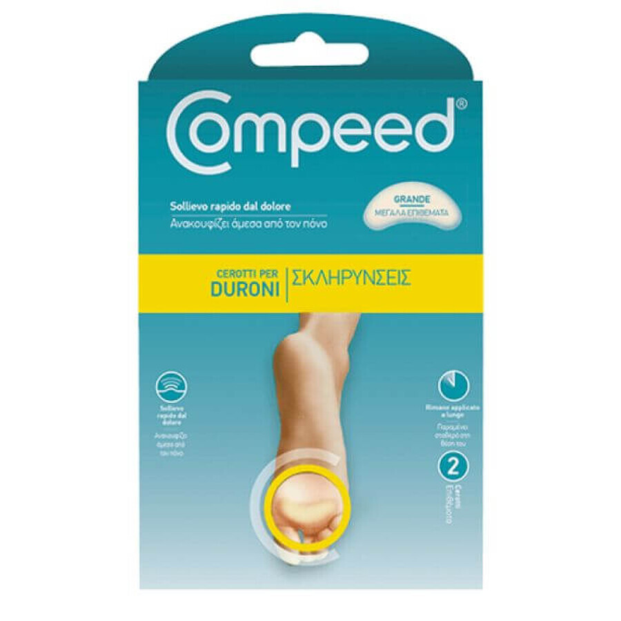 Plasturi mari pentru bătături superficiale Large, 2 bucati, Compeed