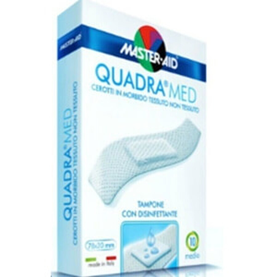 Quadra Med Master-Aid empfindliche Haut Pflaster, 10 Stück, Pietrasanta Pharma