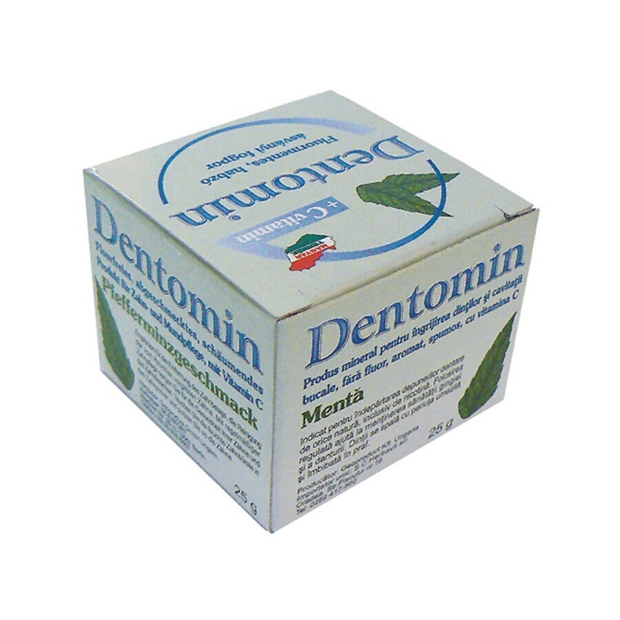 Praf de dinți cu mentă Dentomin H, 25 g, Mer-co