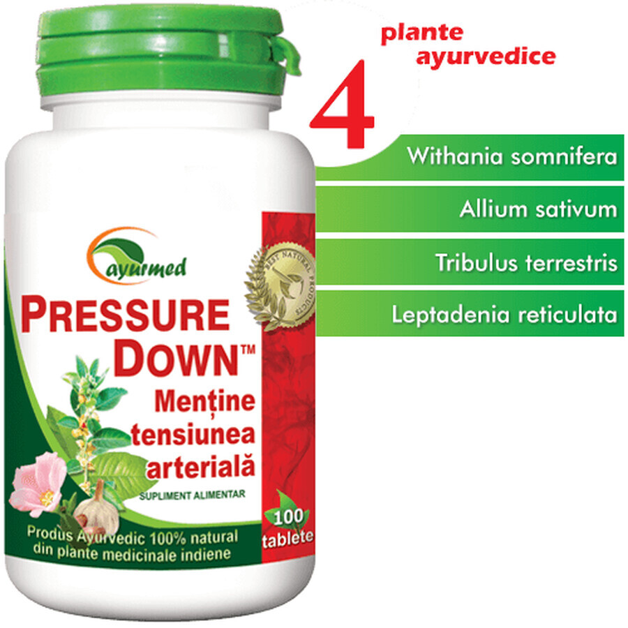 Pressure Down, 100 tablete, Ayurmed