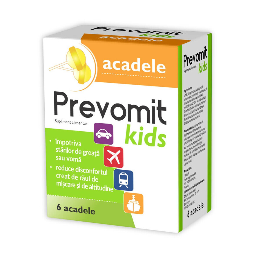 Prevomit kids acadele, 6 bucăți, Zdrovit