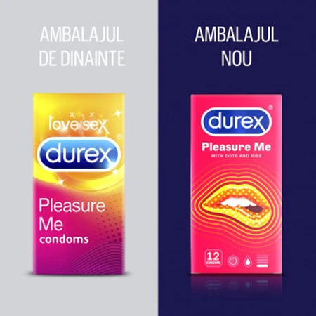 Preservativo Pleasure Me, 12 piezas, Durex