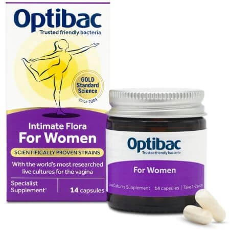 Probiotic pentru flora vaginala, 14 capsule, OptiBac