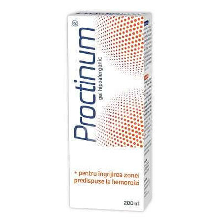 Proctinum gel hipoalergenic pentru igiena ano-rectala, 200 ml, Zdrovit