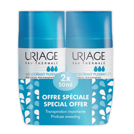 Promo Deodorant Roll-on Power, 50 + 50 ml, Uriage