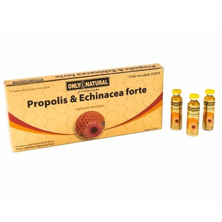 Propolis und Echinacea Forte, 10 Fläschchen, Only Natural