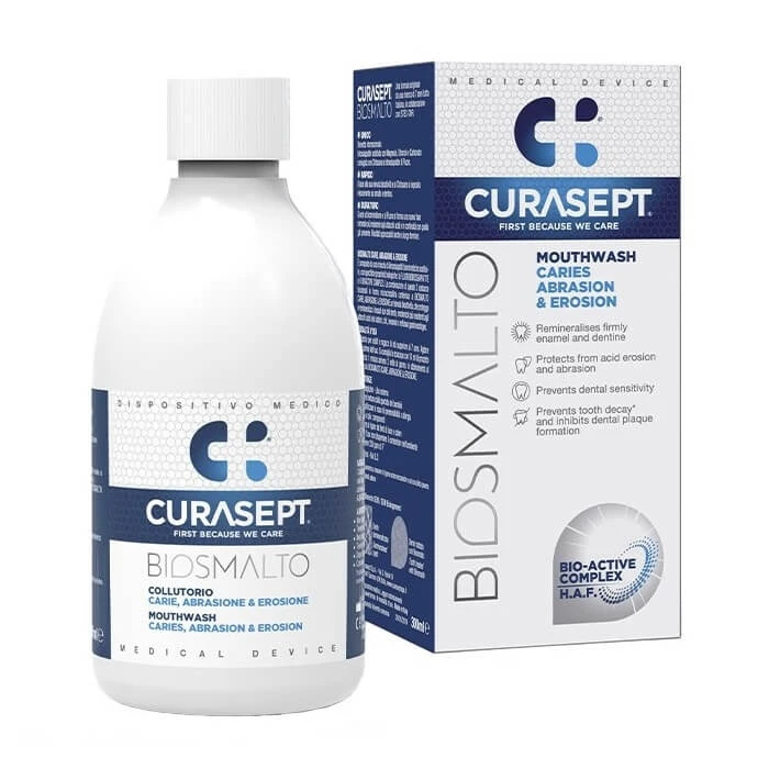 Biosmalto Carie Abrasione Mundwasser, 300 ml, Curasept