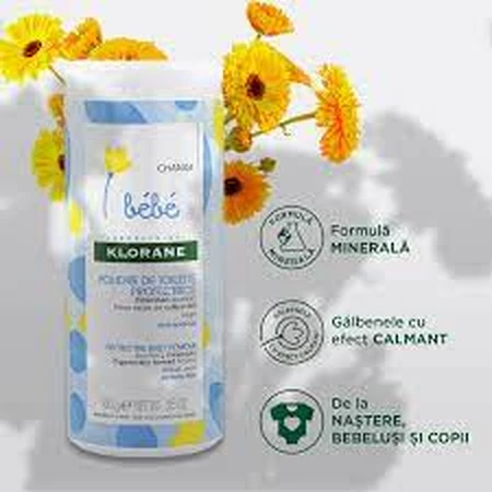 Schützendes Babypuder, 100 g, Klorane Baby