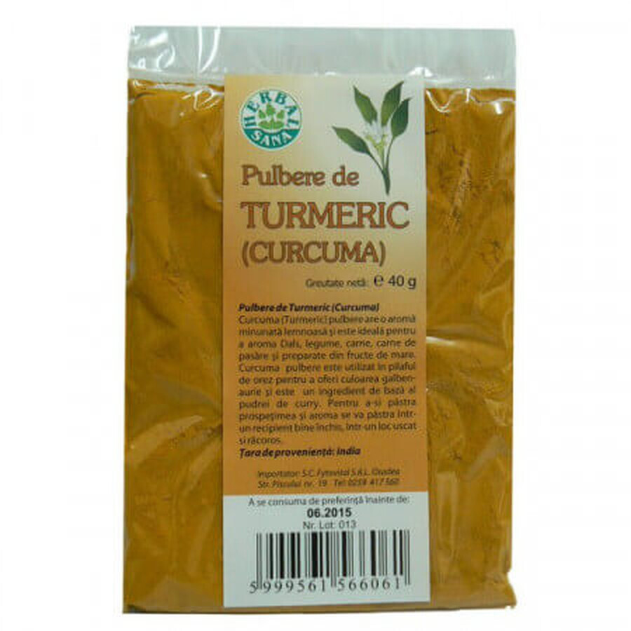 Turmeric powder, 40 g, Herbavit