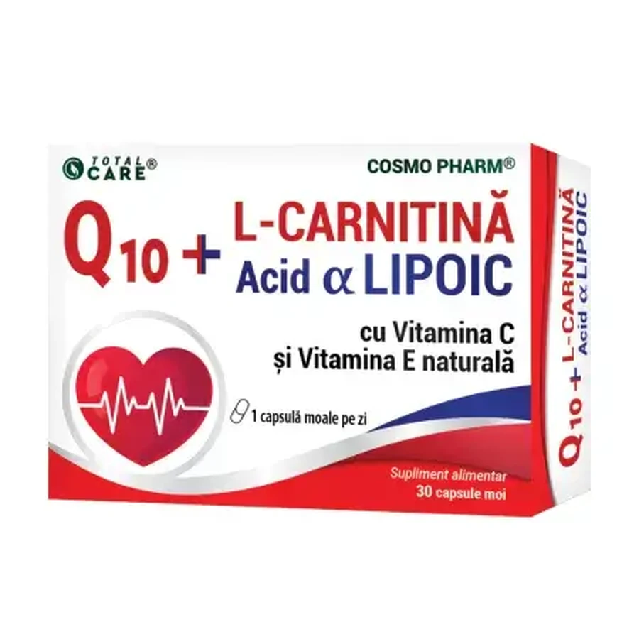 Q10+L-Carnitin und Liponsäure, 30 Kapseln, Cosmopharm
