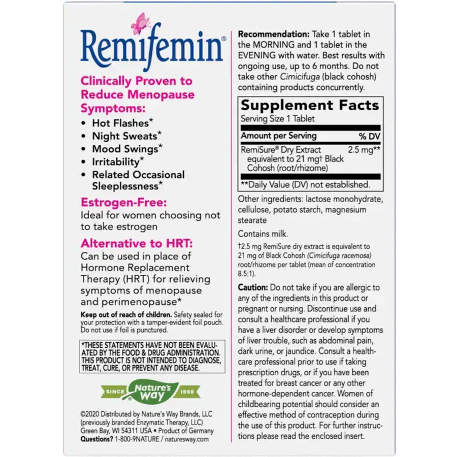 Remifemin, 60 Tabletten, Schaper & Brummer