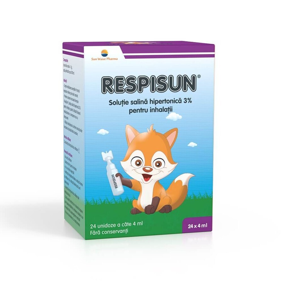 Respisun hypertonic saline 3%, 24 doses, Sun Wave Pharma