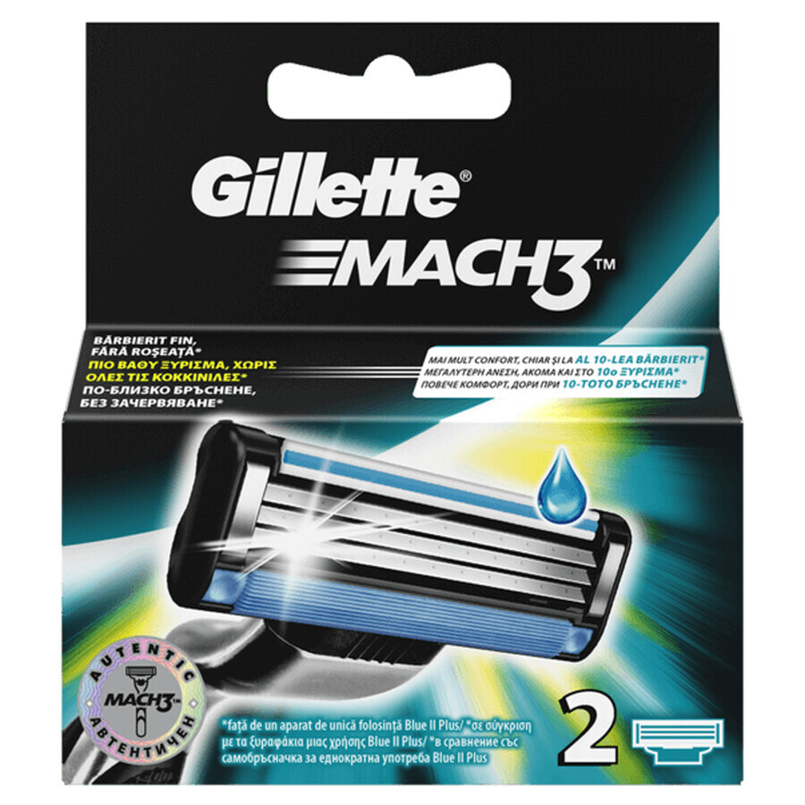 Rasierer-Nachfüllungen - Gillette Mach 3, 2 Stück, P&G