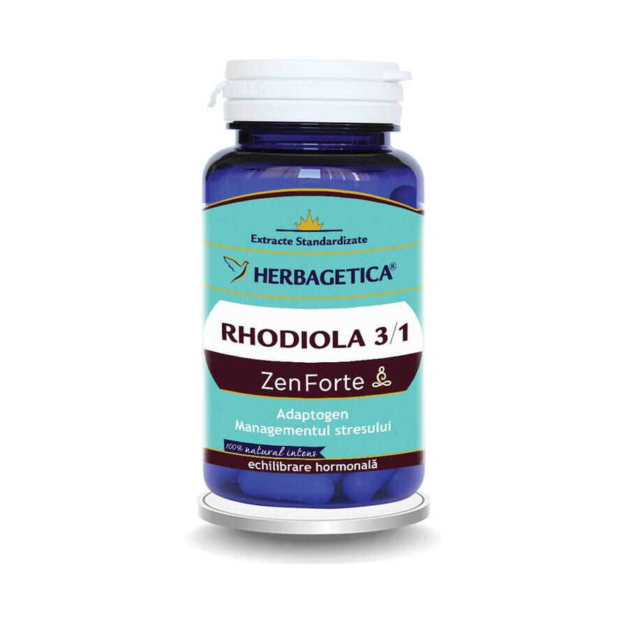 Rhodiola 3/1 Zen Forte, 60 capsule, Herbagetica