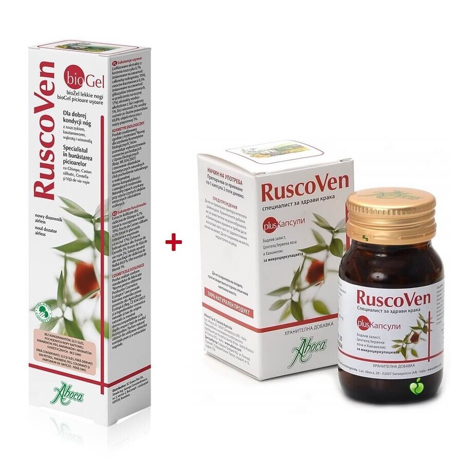 Ruscoven plus, 50 Kapseln + Ruscoven Bio-Gel, 100 ml, Aboca Bewertungen