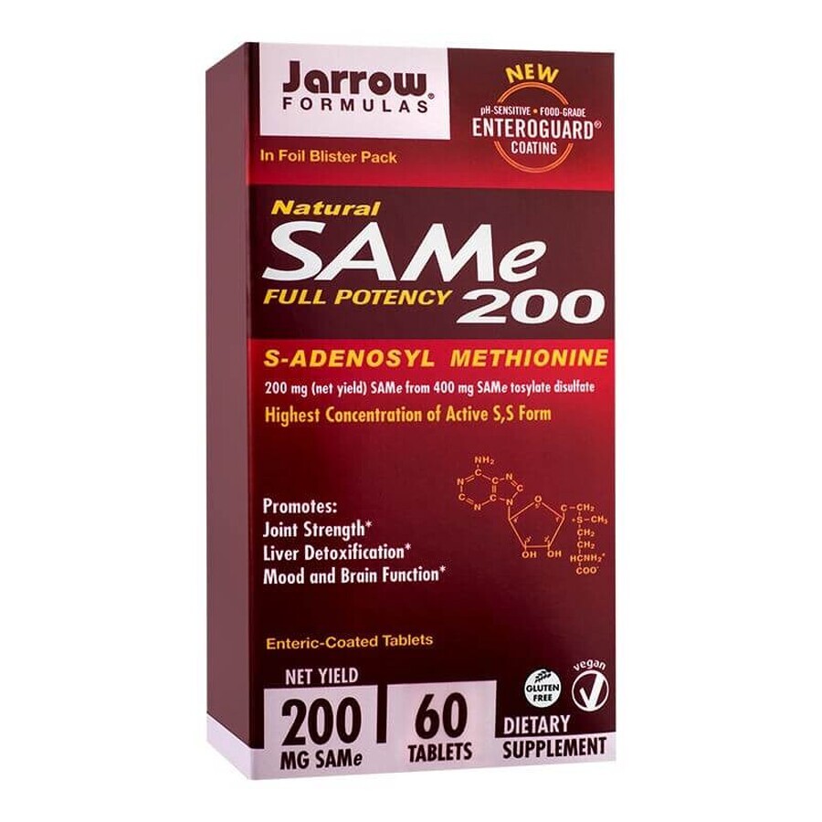 Sam-e Full Potency 200mg Jarrow Formulas, 60 tablet, Secom