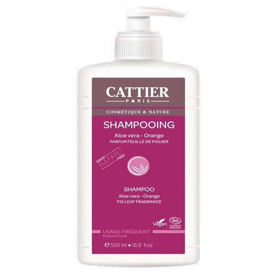 Organic shampoo without sulfates for daily use, 500 ml, Cattier