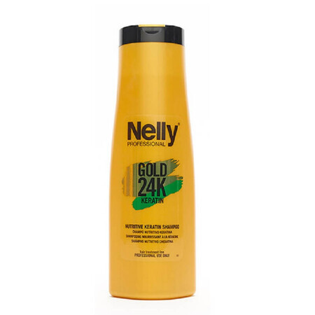 Pflegendes Shampoo mit Keratin und Arganöl Gold 24K Keratin, 400 ml, Nelly Professional