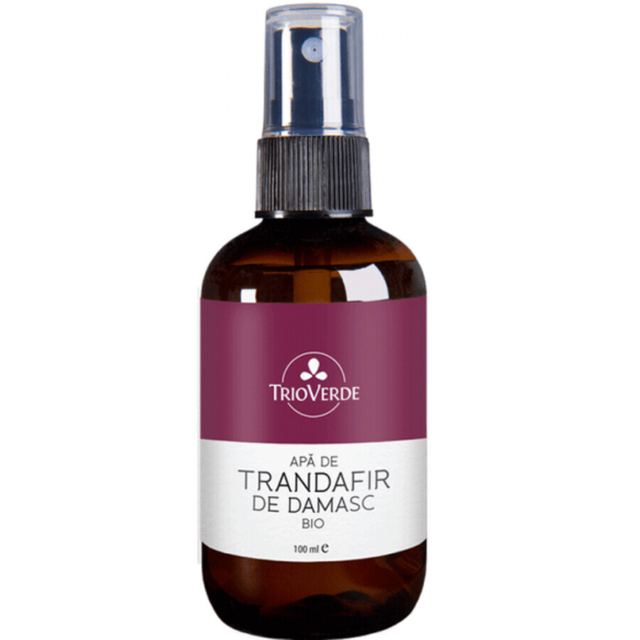 Apa de Trandafir de Damasc Bio spray, 100 ml, Trio Verde